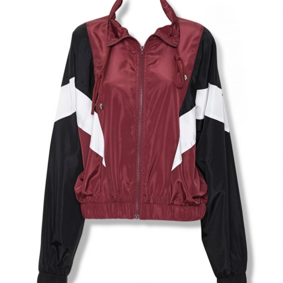 New Colorblock Drawstring Windbreaker Forever 21 - Picture 1 of 6